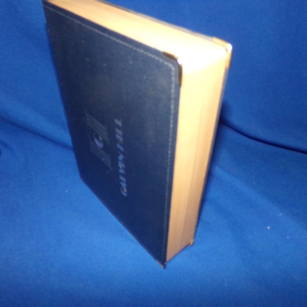 Vintage Blue Calvin Hill Empty Decorative Treasure Storage Box - Fake Book